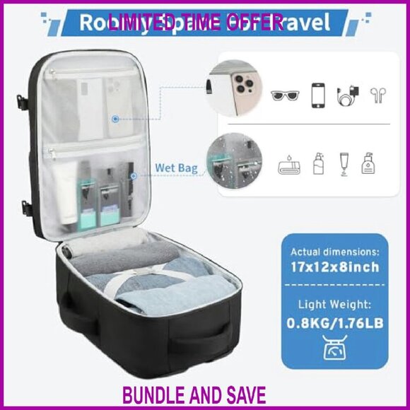 TSA Flight Approved 15.6 Laptop Backpack, Travel Carry On, Multiple Pockets main image 6